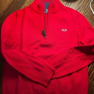 Like new Vineyard Vines 1/4 zip sweater Red size 6